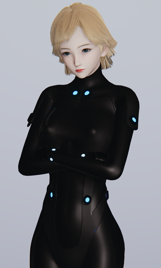【金发碧眼皮衣女郎】
